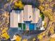Aerial view of a luxury home with pool and mountain views at 4129 E Sandy Mountain Rd, Paradise Valley, AZ 85253