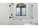 Modern bathroom with a glass-enclosed shower and a soaking tub at 4129 E Sandy Mountain Rd, Paradise Valley, AZ 85253