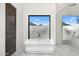 Spa-like bathroom featuring a freestanding tub and a walk-in shower at 4129 E Sandy Mountain Rd, Paradise Valley, AZ 85253