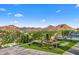 Stunning pool and patio area with mountain views at 4129 E Sandy Mountain Rd, Paradise Valley, AZ 85253