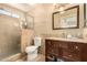 Updated bathroom with granite vanity and walk-in shower at 5648 W Folley St, Chandler, AZ 85226