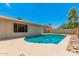 Inviting kidney-shaped pool with a stone border at 5648 W Folley St, Chandler, AZ 85226