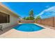 Inviting kidney shaped pool in the backyard at 5648 W Folley St, Chandler, AZ 85226