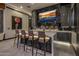 Modern bar with marble countertop and stylish seating at 7223 N Black Rock Trl, Paradise Valley, AZ 85253