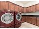 Laundry room featuring cabinets, counter space and high end washer and dryer at 7929 N 55Th St, Paradise Valley, AZ 85253