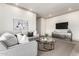 Living room featuring modern furniture, neutral tones and recessed lighting at 7929 N 55Th St, Paradise Valley, AZ 85253