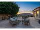 Inviting outdoor seating area with comfortable furniture, a small pool, and mountain views, creating a relaxing atmosphere at 7929 N 55Th St, Paradise Valley, AZ 85253
