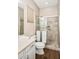 Clean bathroom with a walk-in shower and tile flooring at 18391 N 97Th Pl, Scottsdale, AZ 85255