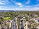 Aerial view of guardhouse and community entrance at 18391 N 97Th Pl, Scottsdale, AZ 85255