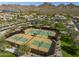 Aerial view of community tennis courts at 18391 N 97Th Pl, Scottsdale, AZ 85255