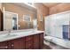 Bathroom features double sinks, a soaking tub, and a shower at 2611 W Trapanotto Rd, Phoenix, AZ 85086