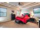 Elegant main bedroom with a plush bed and modern decor at 2611 W Trapanotto Rd, Phoenix, AZ 85086