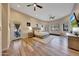 Large main bedroom with private access to backyard and mountain views at 26475 N 106Th Way, Scottsdale, AZ 85255