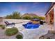Inviting pool and spa with a covered patio and mountain views at 26475 N 106Th Way, Scottsdale, AZ 85255
