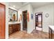 Bathroom with walk-in shower and large vanity at 3172 S Mulberry Ct, Gold Canyon, AZ 85118