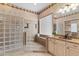 Spa-like bathroom with walk-in shower and built-in bench at 4840 E Dale Ln, Cave Creek, AZ 85331