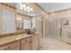 Elegant bathroom with granite countertop and large shower at 4840 E Dale Ln, Cave Creek, AZ 85331