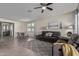 Dining area with wood table and gray chairs, near entryway at 10815 S 175Th Dr, Goodyear, AZ 85338