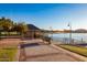 Lakeside gazebo with seating and a pier at 10815 S 175Th Dr, Goodyear, AZ 85338