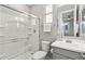 Bathroom with shower, toilet and vanity at 13616 W Sandridge Dr, Sun City West, AZ 85375