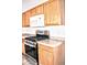 Stainless steel appliances and wood cabinets in this kitchen at 13915 N 132Nd Ln, Surprise, AZ 85379