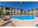 Inviting community pool with patio seating at 14815 N Fountain Hills Blvd # 201, Fountain Hills, AZ 85268