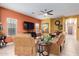 Living room with two brown sofas and a large TV at 1840 S Vista Rd, Apache Junction, AZ 85119