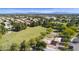 Aerial view of Finley Farms community, showing homes, park, and mountain views at 2123 E Saratoga St, Gilbert, AZ 85296