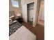Bright bedroom with carpeted floor, double bed, and large closet at 29316 N Lone Pine Ln, Rio Verde, AZ 85263