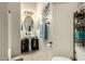 Well-lit bathroom with pedestal sink and shower/tub combo at 6202 E Mckellips Rd # 91, Mesa, AZ 85215