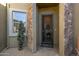 Front entry with security door and tile flooring at 6202 E Mckellips Rd # 91, Mesa, AZ 85215
