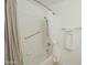 Bathroom with shower-tub combination with grab bar and shower curtain at 11360 E Keats Ave # 78, Mesa, AZ 85209