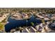 Aerial view of lakefront homes and community at 1212 E Butler Dr, Chandler, AZ 85225