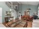 Living room with hardwood floors, off-white couch, and large artwork at 1212 E Butler Dr, Chandler, AZ 85225