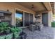Covered patio with outdoor seating, and a putting green at 2827 E Bellerive Dr, Gilbert, AZ 85298