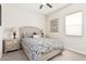 Charming bedroom with a double bed, nightstands, and window at 2827 E Bellerive Dr, Gilbert, AZ 85298