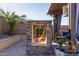 Stunning outdoor fireplace for ambiance and warmth at 2827 E Bellerive Dr, Gilbert, AZ 85298