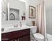 Bathroom with single vanity and bathtub at 41844 W Rosa Dr, Maricopa, AZ 85138