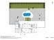 Detailed floor plan showcasing a large home with multiple bedrooms, a pool, and a sizable garage at 6613 W Sweetwater Ave, Glendale, AZ 85304