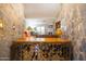 Built-in wine cellar, showcasing an impressive collection at 7438 E Hum Rd # 101, Carefree, AZ 85377