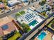 Aerial view of a house with pool and solar panels at 9626 N 17Th Pl, Phoenix, AZ 85020