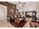 Bright and airy living room with an open floor plan and hardwood floors at 1350 W Seascape Dr, Gilbert, AZ 85233