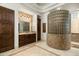 Spa-like bathroom with a large walk-in shower and vanity at 15402 E Crested Butte Trl, Fountain Hills, AZ 85268