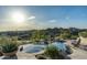 Relaxing pool and spa with a desert landscape at 15402 E Crested Butte Trl, Fountain Hills, AZ 85268