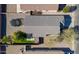 Aerial view showcasing house, backyard, and trampoline at 1643 E Bishop Dr, Casa Grande, AZ 85122