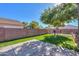 Landscaped backyard with patio and fenced area at 1643 E Bishop Dr, Casa Grande, AZ 85122