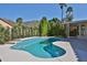 Inviting pool area with lush landscaping and a serene setting for relaxation and entertainment at 1656 E Montoya Ln, Phoenix, AZ 85024