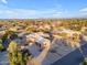 Aerial view of a single-story home with a large backyard and pool at 20918 E Orchard Ln, Queen Creek, AZ 85142