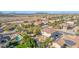Aerial view of a two-story house with pool, and backyard; located in a quiet neighborhood at 2415 W Desperado Way, Phoenix, AZ 85085