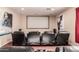 Home theater with comfortable seating and large projection screen at 2415 W Desperado Way, Phoenix, AZ 85085